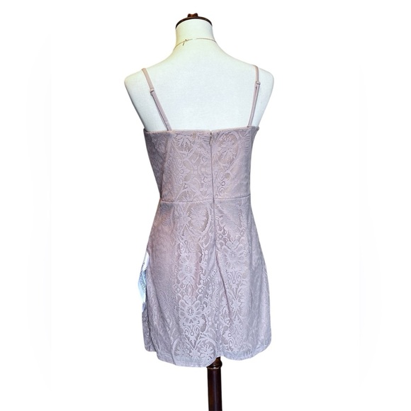 NWOT Dress The Polulation Leanne Lace Mini Dress in Blush-Tagged XL fits like M - Picture 3 of 14